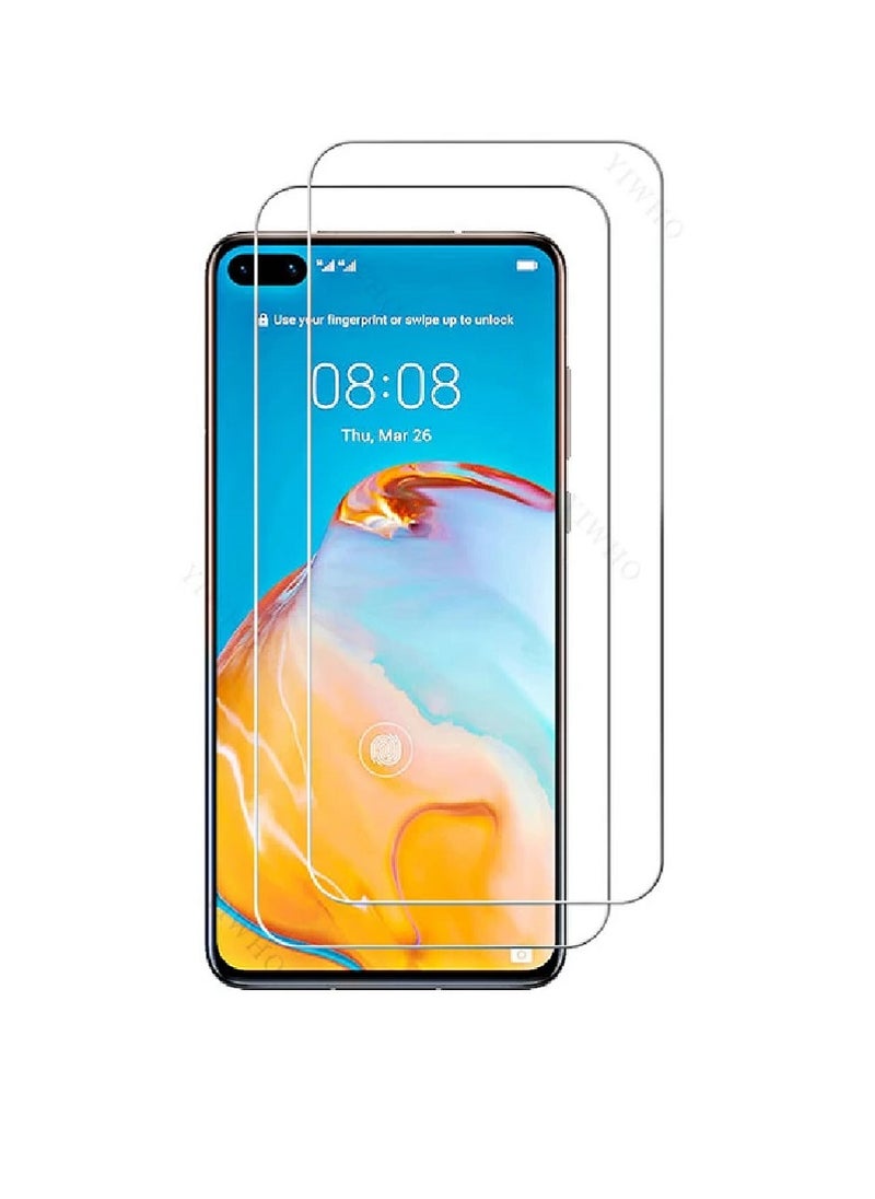 Super 2 Pieces Tempered Glass Screen Protector Designed For Huawei P40 Full Screen Coverage And Bubble Free - Image 1
