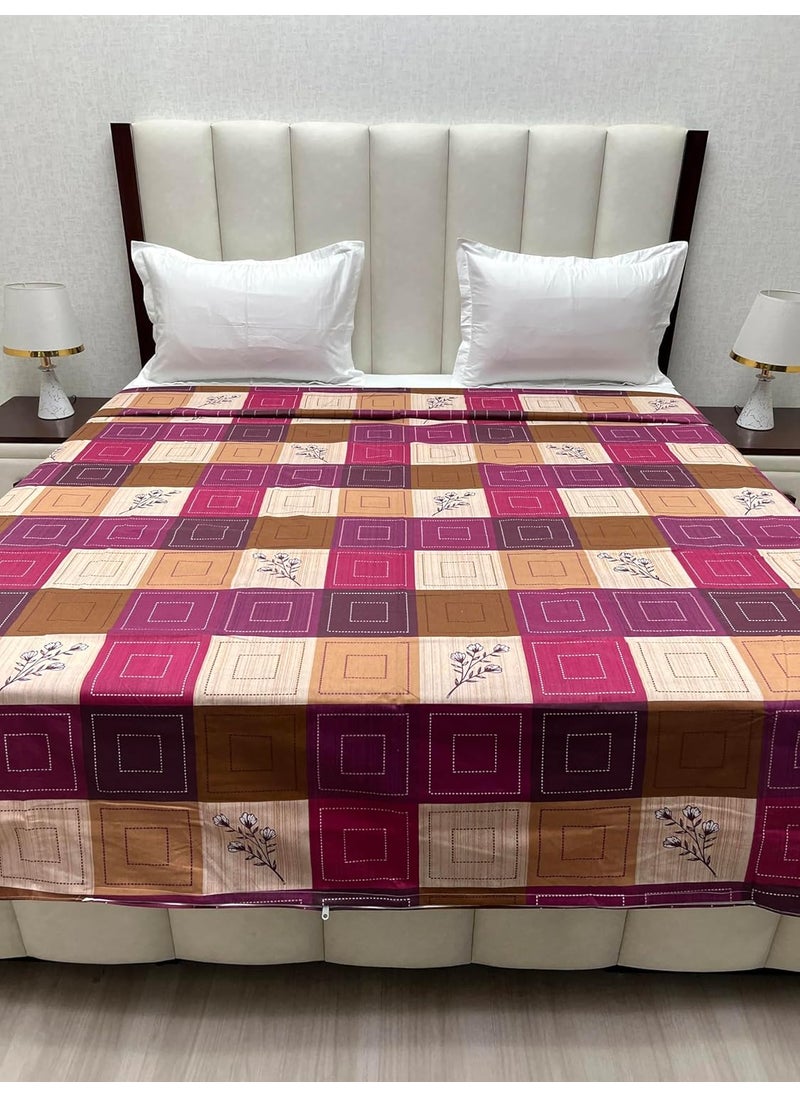 Pure Decor Pure Decor Batik Collection 100 Pure Cotton King Size Duvet CoverDoharQuiltRajai Cover with Zipper 1 Double Bed Blanket Cover with Zipper Duvet Cover 88 X 96 4708  - Image 2