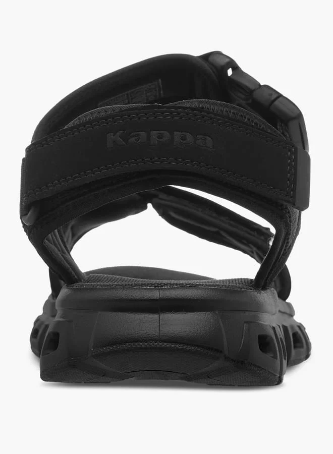 Kappa BLACK Men's Strappy Sandals With Hook And Loop Closure for Men | Best Price UAE