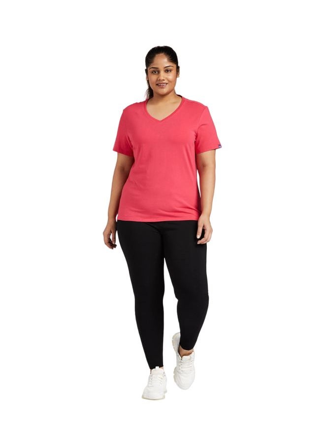 JOCKEY - Jockey 1359 Women Super Combed Cotton Elastane Stretch Regular Fit Solid V Neck Half Sleeve T Shirt - Image 1