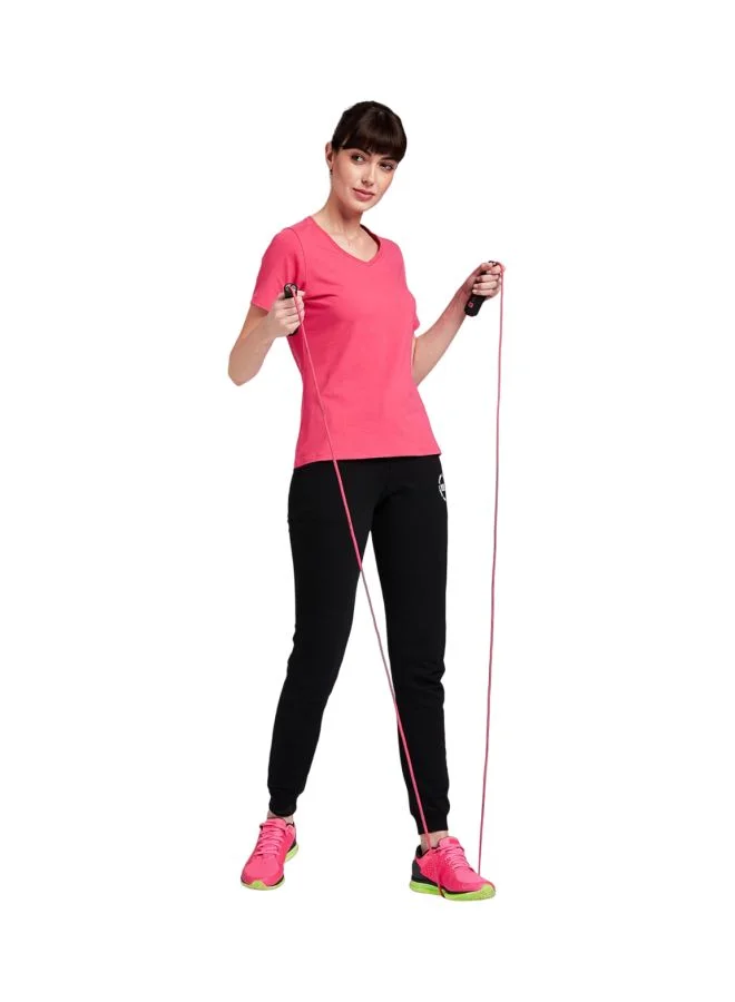 Jockey RUBY 1359 Women Super Combed Cotton Elastane Stretch Regular Fit Solid V Neck Half Sleeve T Shirt for Women | Best Price UAE