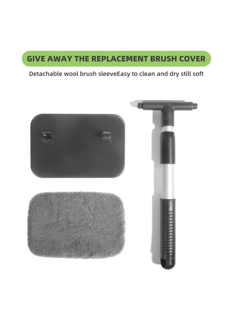 Beauenty Reusable Windshield Cleaner Tool with Microfiber Cloth and Extendable Handle - Perfect for Cars, SUVs, Kitchens, Bathrooms, Windows, and TVs - Essential Car Cleaning Accessory - Image 5