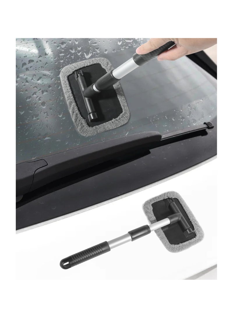 Beauenty Reusable Windshield Cleaner Tool with Microfiber Cloth and Extendable Handle - Perfect for Cars, SUVs, Kitchens, Bathrooms, Windows, and TVs - Essential Car Cleaning Accessory - Image 2