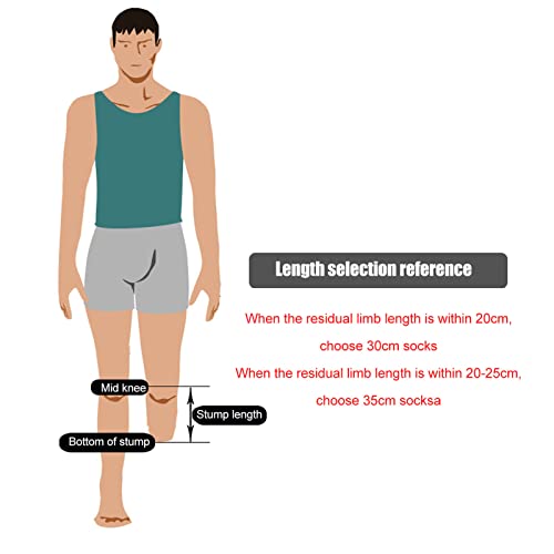 TMISHION 5pcs Soft Elastic Thickened Cotton Breathable Protective Stump Socks for Below Knee Amputees - Image 3