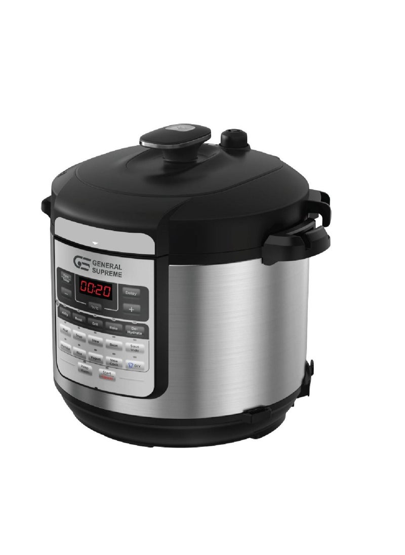 GENERAL SUPREME Pressure Cooker and Air Fryer 2 in 1, Capacity 5.7 Liters, 1500 Watts,  - Image 2