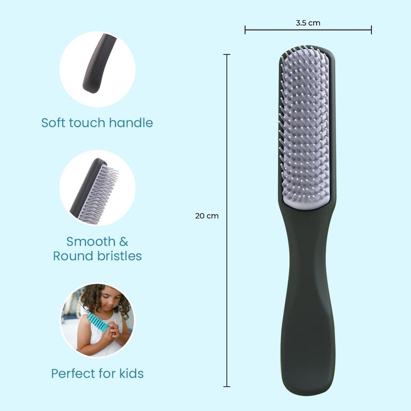 Rey Naturals Rey Naturals Hair Styling Brush Curl Defining Hair Brush for Thick Curly Wavy Hair Hair Comb Hair Brush for Women Men Black - Image 3