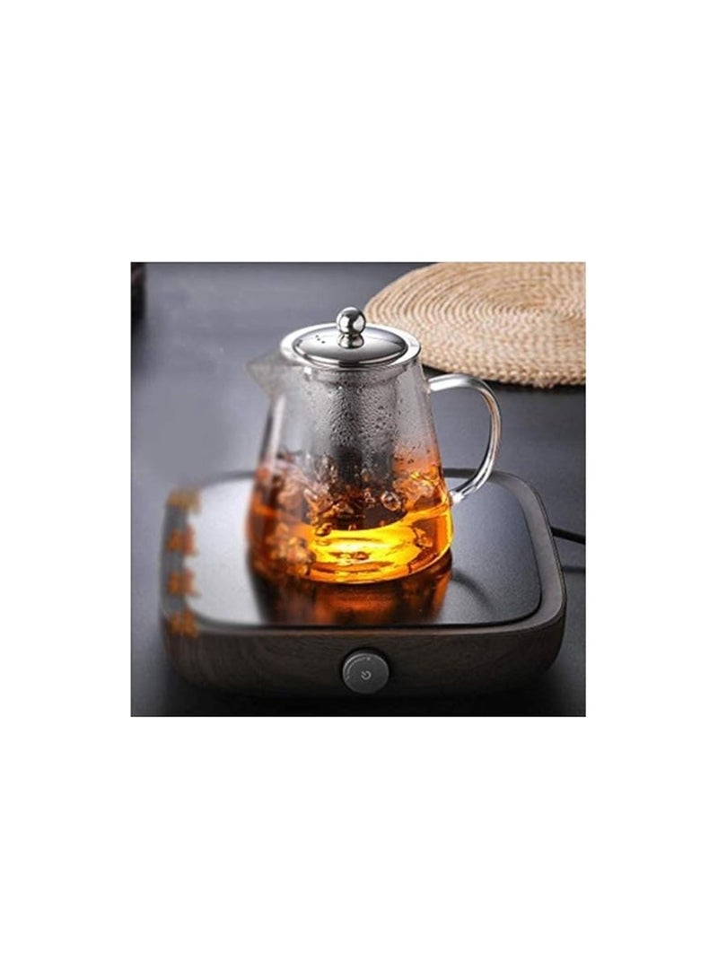 LIHAN 450ml Glass Teapot Stovetop with Stainless Steel Removable Infuser Tea Pot,Mini Size Glass Borosilicate Clear Teapot Tea Kettle,for Blooming Tea and Loose Leaf Tea Maker Tea  - Image 4