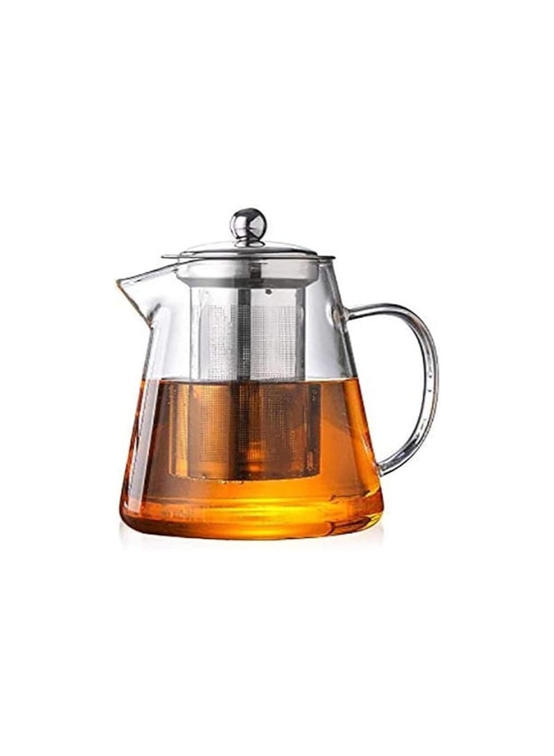 LIHAN 450ml Glass Teapot Stovetop with Stainless Steel Removable Infuser Tea Pot,Mini Size Glass Borosilicate Clear Teapot Tea Kettle,for Blooming Tea and Loose Leaf Tea Maker Tea  - Image 5