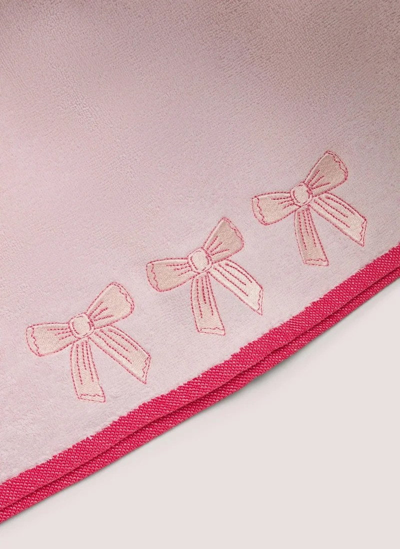 Matalan Pink Embroidered Bow Hand Towel