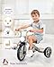 KRIDDO Kids Tricycles Age 2 Years to 5 Years 12 Inch Puncture Free Rubber Wheel w Front Light Kids Trike for 25 to 5 Year Old Gift Toddler Tricycles for 25 Year Olds Trikes for Toddlers Grey - Image 4