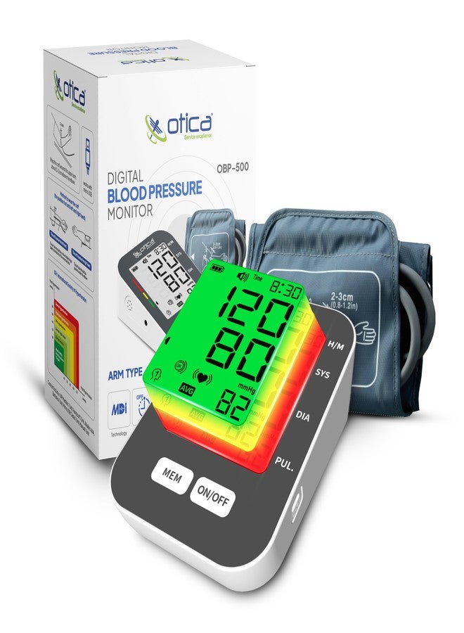OTICA BP Monitor Most Accurate Arm Blood Pressure Monitor with USB and AA Cell(100% Accurate), Black - Image 1
