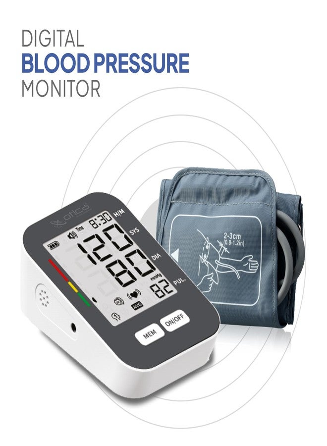 OTICA BP Monitor Most Accurate Arm Blood Pressure Monitor with USB and AA Cell(100% Accurate), Black - Image 3