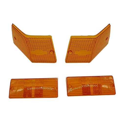 one By Camamoto Cod 77670018 Front & Rear Indicator Lens Kit Orange Fits Piaggio Vespa Px 125-150-200cc Arcobaleno | R.O. Ant. 185976-185977 / Post 185978-185979 - Image 1