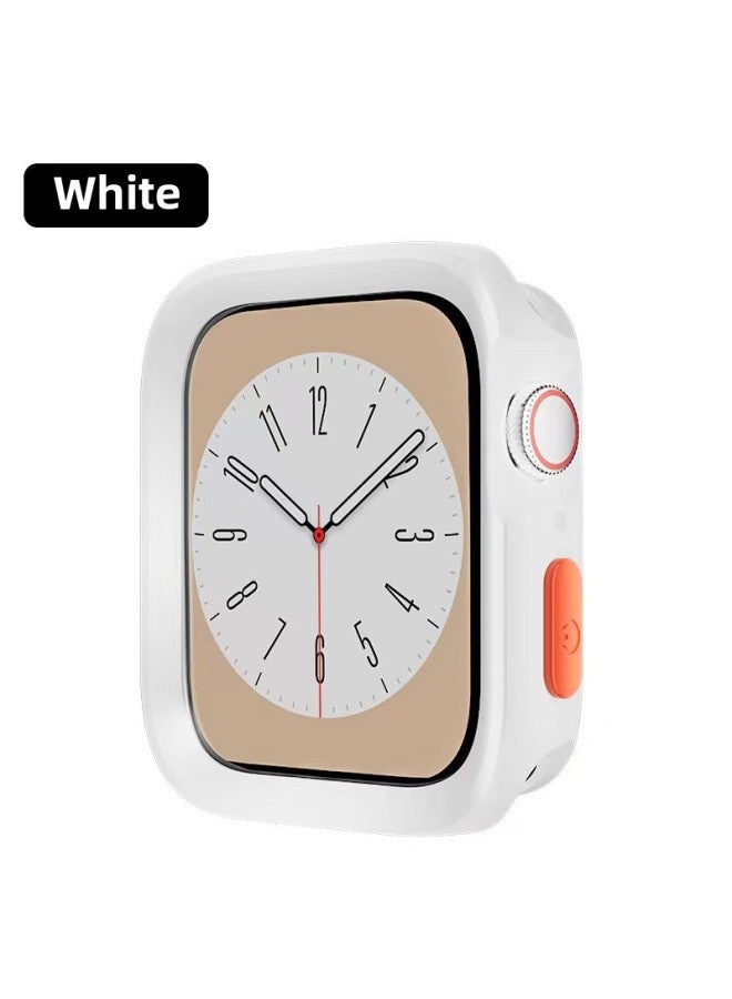 Suitable For Apple S10 Watch Case Applewatchs8 Protective Shell Electroplated Tpu Half Bag S9 Drop-resistant Silicone Soft Case-Color:Frosted -Overall Dimensions:44mm【opp Bag】  - Image 1