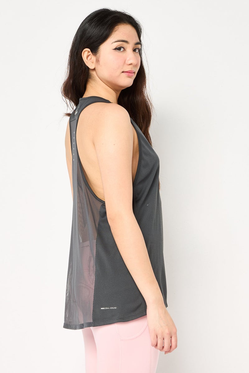Nike Women Sportswear Fit Sleeveless Tank Top, Dark Grey - Image 3