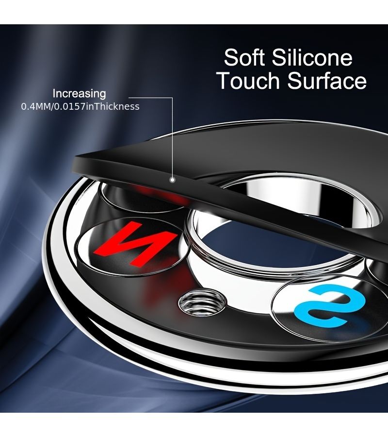 Silver Silver Metal Aluminum Alloy Strong Magnetic Car Phone Holder With Mounting Sheet - Image 4