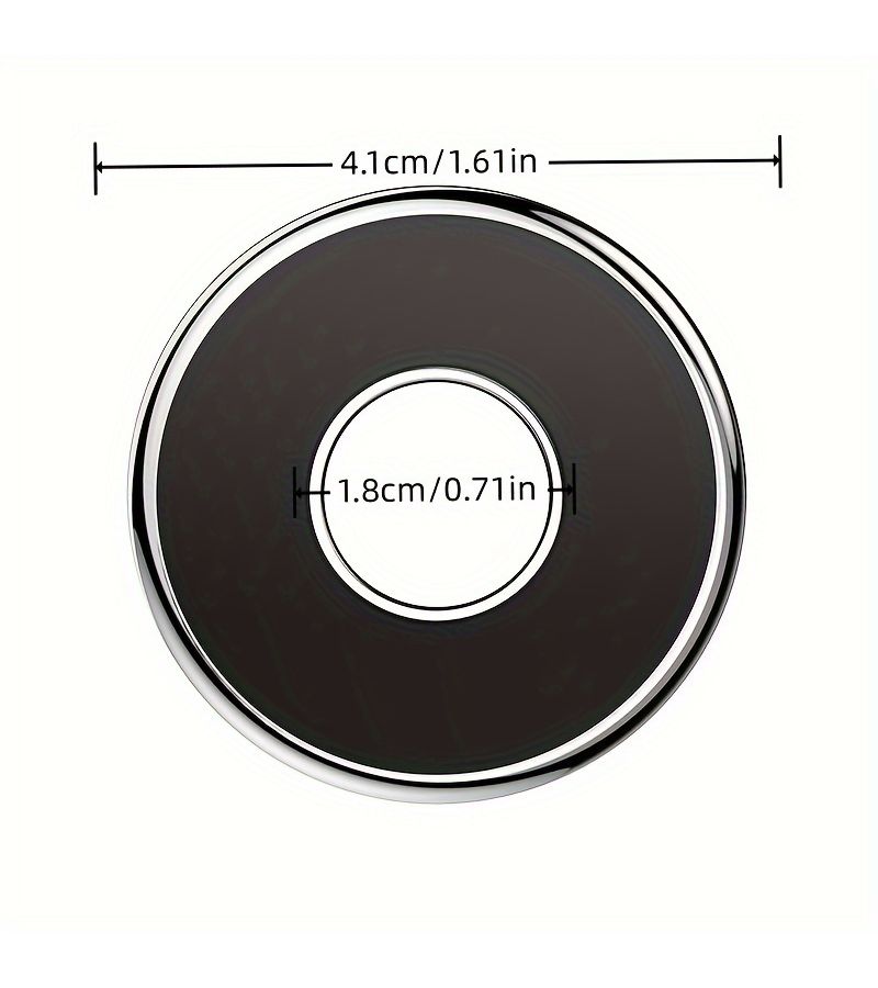 Silver Silver Metal Aluminum Alloy Strong Magnetic Car Phone Holder With Mounting Sheet - Image 5