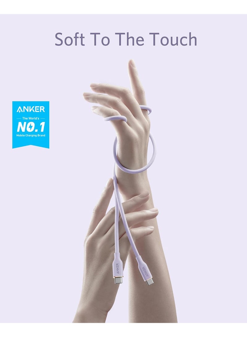 USB-C to USB-C Cable 240W 6ft, USB 2.0 Type C Charging Cable Fast Charge for MacBook Pro 2020, iPad Pro 2020, iPad Air 4, iPad Mini 6, Galaxy S21, Pixel, Switch - Image 5