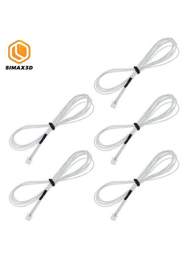 Generic - 3D Printer NTC 3950 Thermistors Temp Sensor NTC3950 100K ohm Compatible for Creality 3 Mega 3D Printer Heatbed or Hot End Extruder 1Meter(39.3in) 5PCS - Image 1