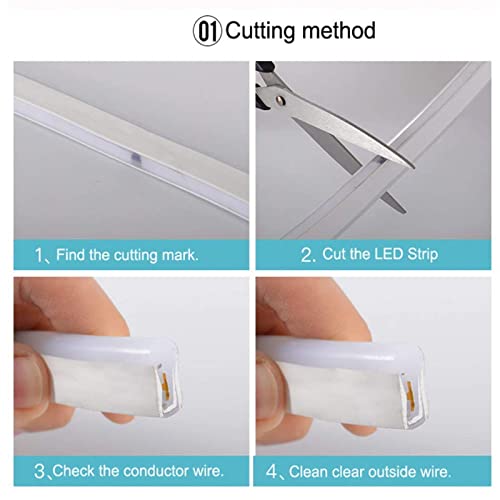 The Purple Tree LED Neon Light Rope, Waterproof Outdoor Flexible Light with Connector, 120LED/M Silicone Light for Diwali, Christmas, Indoor Outdoor Decoration (Sky Blue, 5 Meter) - Image 5