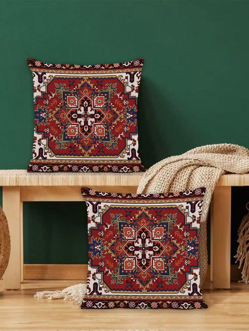 Ramadan Decorations Cushion Cover Set 2 PCS 45 x 45 cm Traditional Oriental Design - Image 1