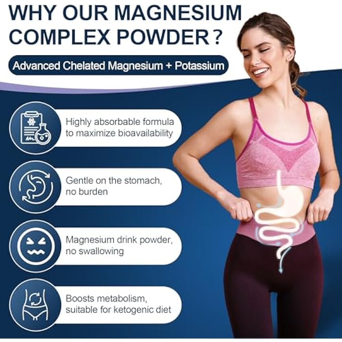 NATURE TARGET Magnesium Powder Supplement with Glycinate, Citrate, Malate, Magnesium Complex with L-Theanine & Vitamin B6 for Muscle, Heart & Brain, Vegan, 10.58 oz (100 Servings), Lemon Orange Flavor - Image 4