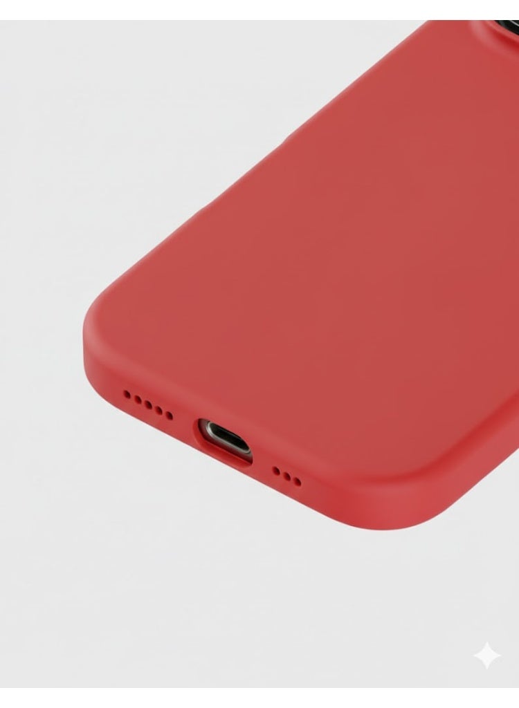 بليكس حافظة لهاتف أبل آيفون 16 بروماكس احمر - سيليكون تي بي يو ممتاز 2.0 مم، حماية معززة للكاميرا مع درع العدسة، غطاء مقاوم للصدمات ومقاوم للماء لهاتف أبل آيفون 16 برو - Image 4