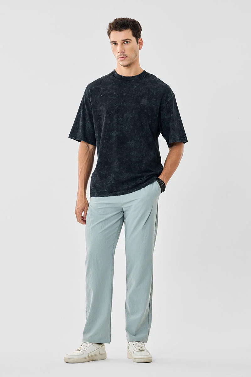 SNITCH Textured Relaxed Fit Trousers