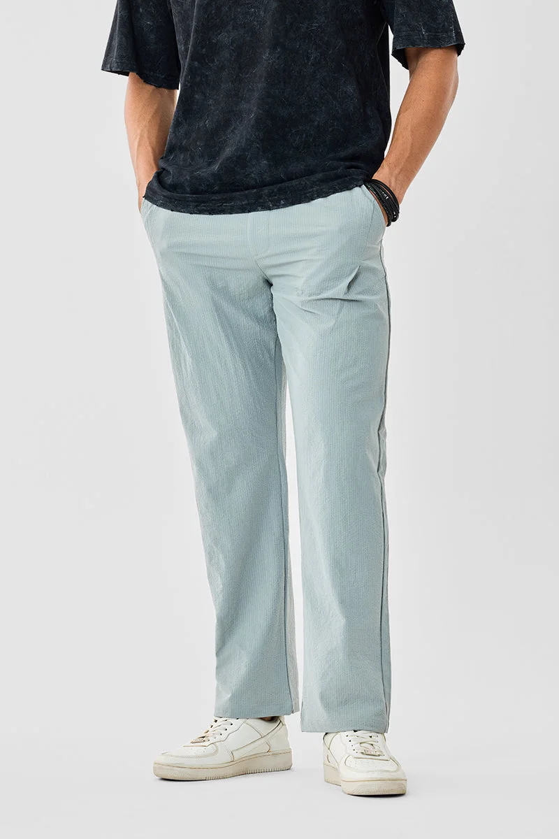 SNITCH Textured Relaxed Fit Trousers