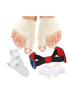 Toe Bunion Straightener Corrector Relief Sleeves Kit – Hallux Valgus Protector Toes Separator 7Pc Set