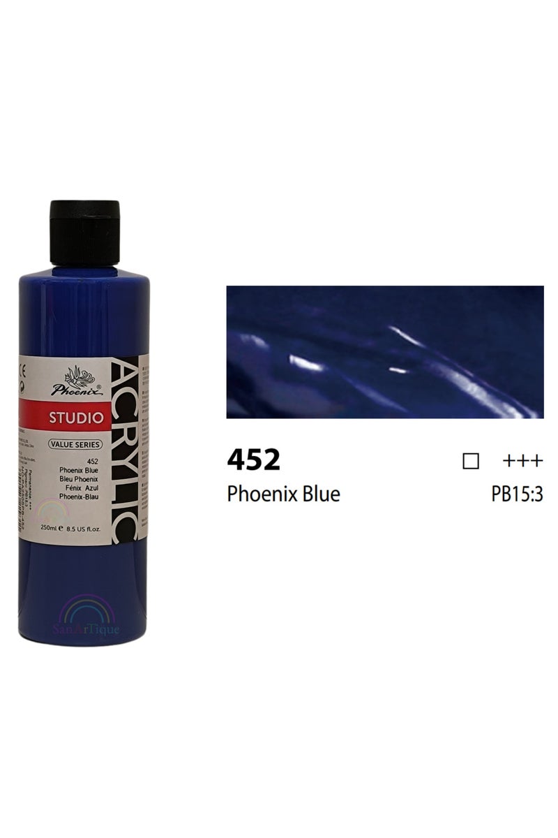 فينيكس ألوان أكريليك (أزرق 452) 250 مل