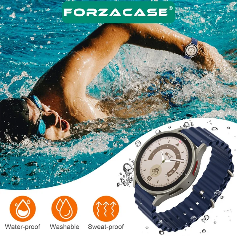 Forzacase Ocean Corrugated Silicone Band Strap For Amazfit Gtr 2/2e 47MM - FC143