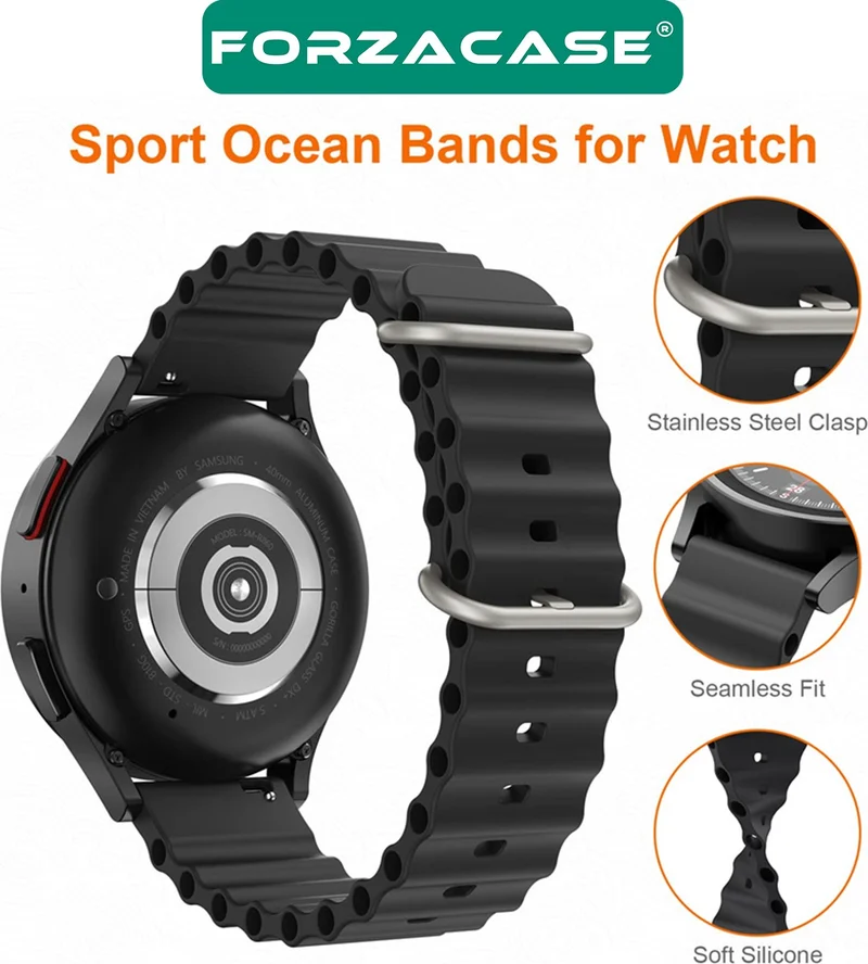 Forzacase Ocean Corrugated Silicone Band Strap For Amazfit Gtr 2/2e 47MM - FC143