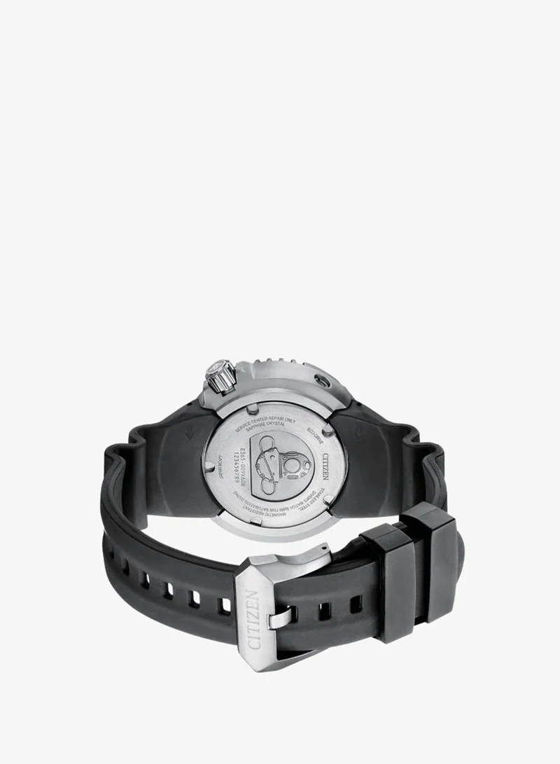 سيتيزن Men's Silicone Strap Analog Watch BN1025-08L - 46 mm