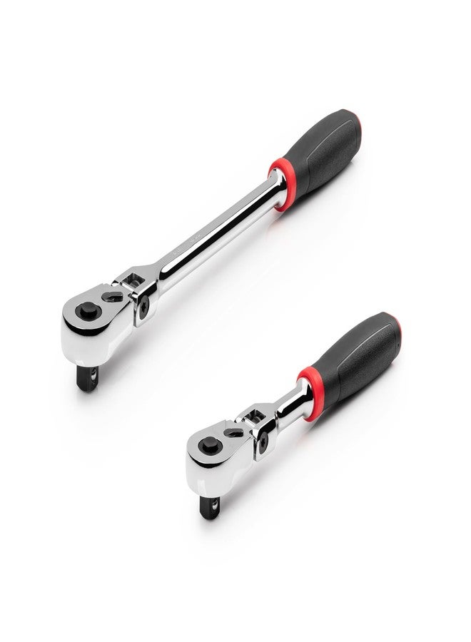 تيكتون طقم سقاطة TEKTON 3/8 بوصة برأس مرن سريع الفك ومقبض مريح، قطعتان (8، 12 بوصة) | SRH91302 - Image 2