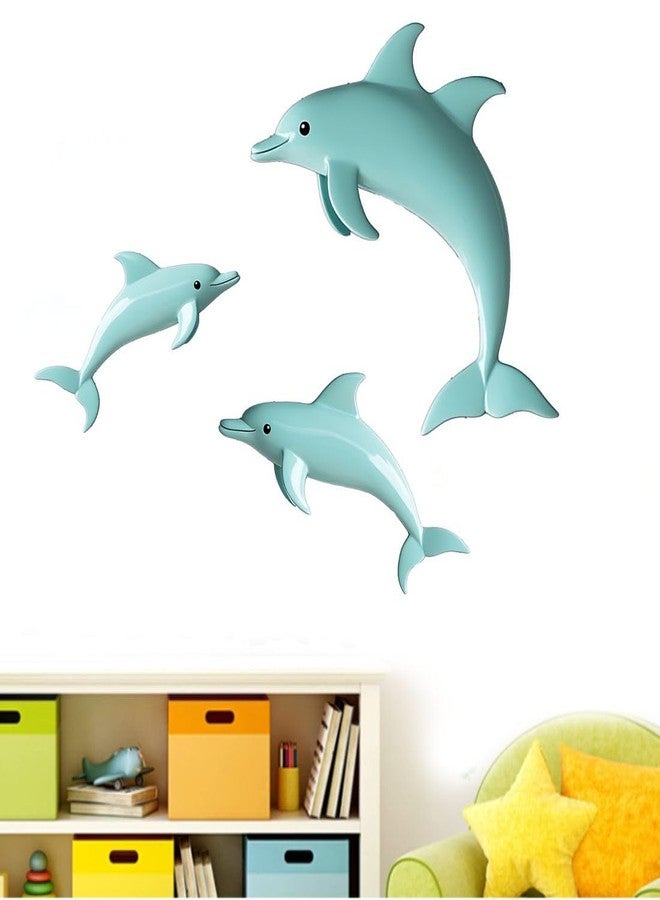 AH Decals Cartoon Dolphin Animated Wall Sticker Beautiful Created Designs Kids Room Sticker Wall, Hall, Living Room,Poster 3D Background Removable Sticker Gallery Poster-Vinyl - Image 3