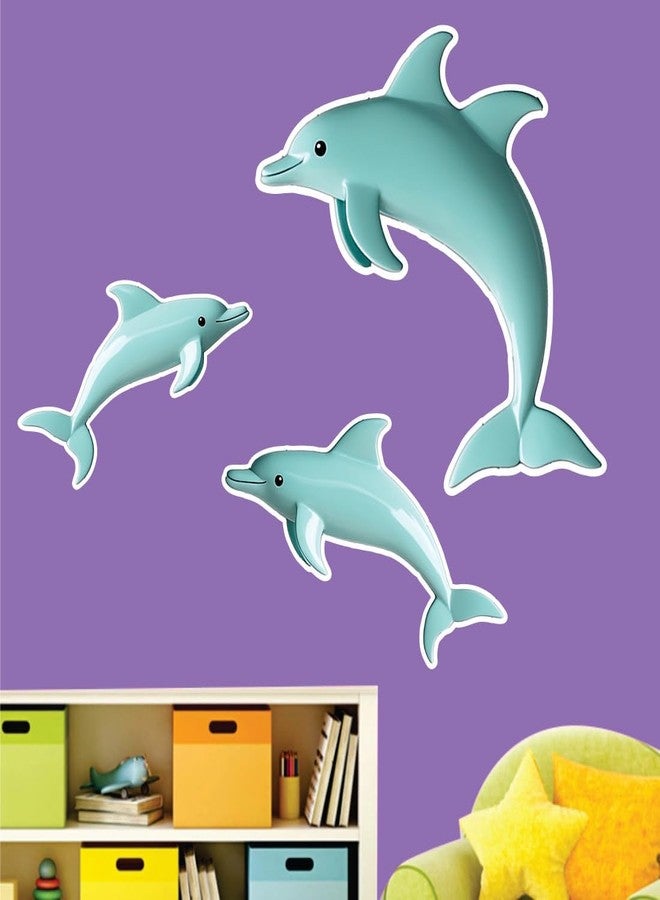 AH Decals Cartoon Dolphin Animated Wall Sticker Beautiful Created Designs Kids Room Sticker Wall, Hall, Living Room,Poster 3D Background Removable Sticker Gallery Poster-Vinyl - Image 5