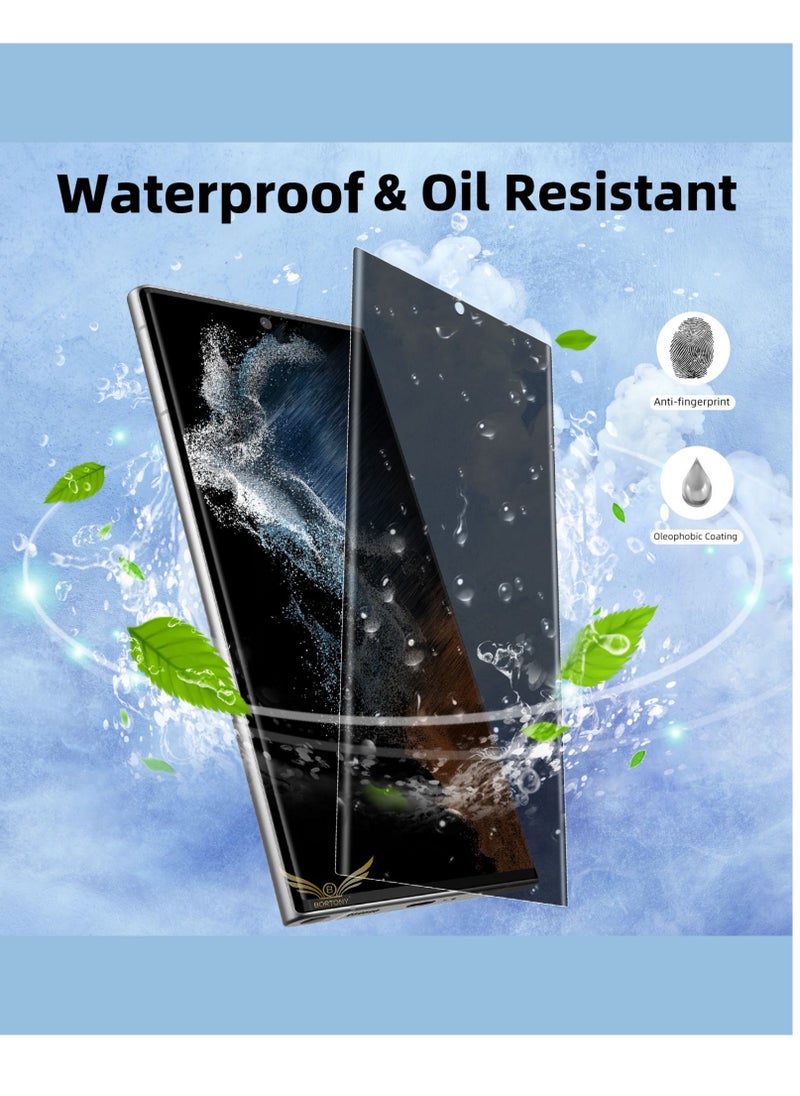BORTONY Matte Privacy Full Adhesive Flexible Screen Protector [Support in-Screen Unlock] [Anti Spy] [Case Friendly] for Samsung Galaxy S22 Ultra 5G 6.8''  - Image 5
