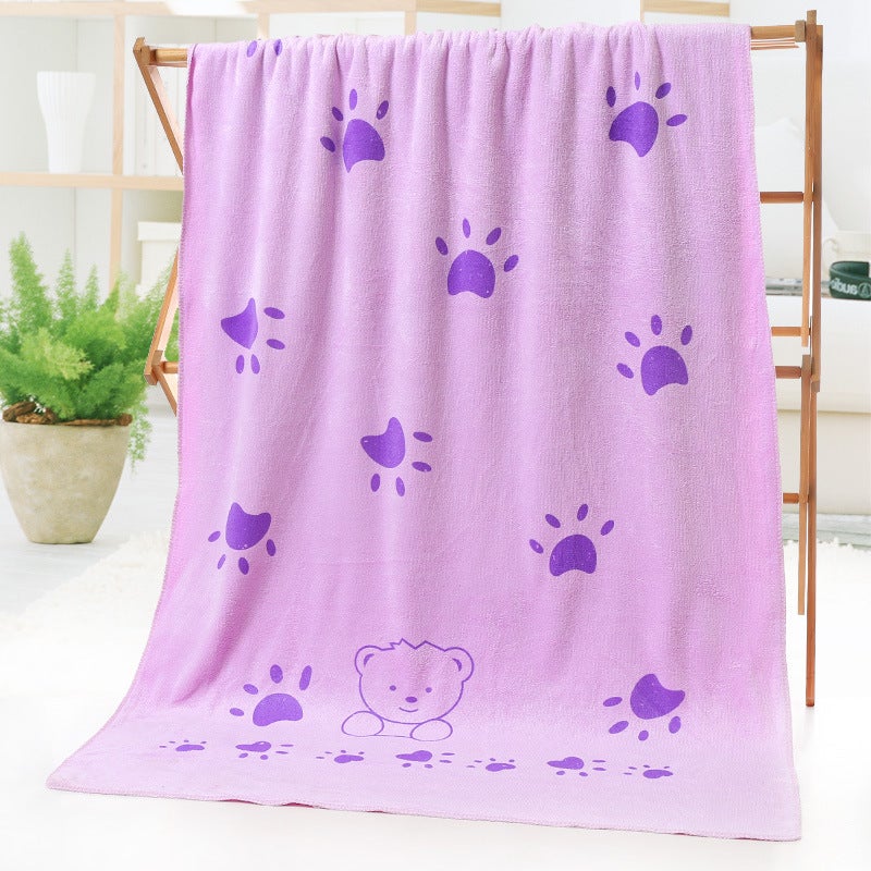 general Kids Microfiber Bath Towel, Cartoon Rabbit Print Beach Towel for Children Swimming and Shower - Image 1