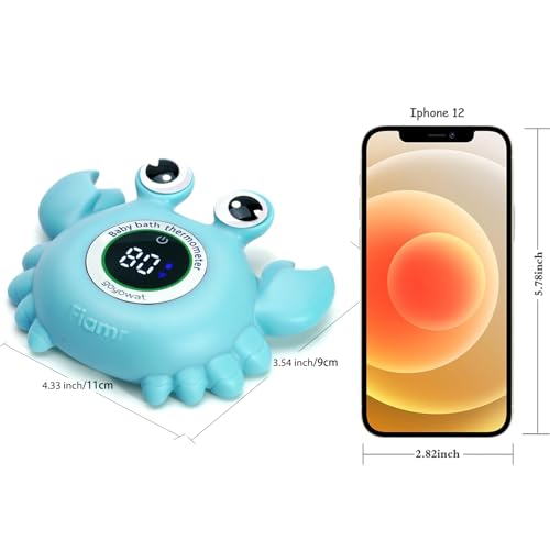 Goyowat Baby Bath Thermometer Crab Toy - Digital Floating Water Thermometer with LED Display & Color Alerts for Infants, Cute Bath Tub Sensor & Safe Bath Time Essential Toy - Image 5