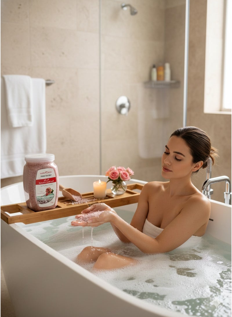 MAYCARE Natural Bath Salts with Refreshing Rose Fragrance, Mineral-Rich, Skin Purifying, Relaxation & Spa, 100% Natural Dead Sea Minerals, 3 kg - Image 2
