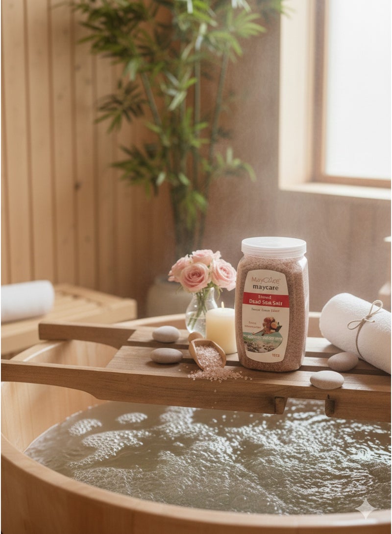 MAYCARE Natural Bath Salts with Refreshing Rose Fragrance, Mineral-Rich, Skin Purifying, Relaxation & Spa, 100% Natural Dead Sea Minerals, 3 kg - Image 3