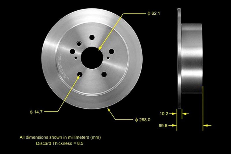 Bendix Premium PRT5549 Rear Brake Rotor for Lexus RX330 20062004 RX350 20092007 RX400h 20082006 Toyota Highlander 20072004 - Image 4