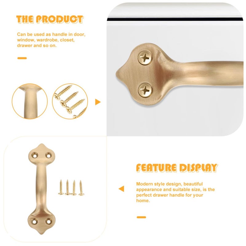 Modern Brass Cabinet Handles 125mm Matte Brushed Pulls For Wardrobe Drawer Cupboard - Image 5