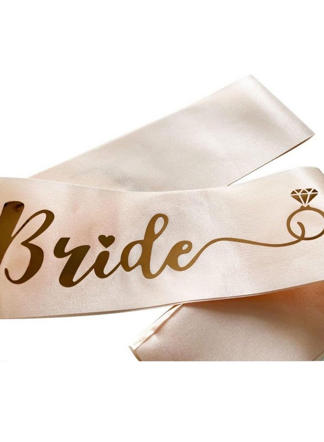 Jozlynn Team Bride Sash Set 1 White Bride To Be Sash And 6 Team Bride Sashes Bachelorette Party Supplies With Shiny Rose-Gold Font Bachelorette Sash Bridesmaid Sashes For Bridal Party And Wedding (7) - Image 4