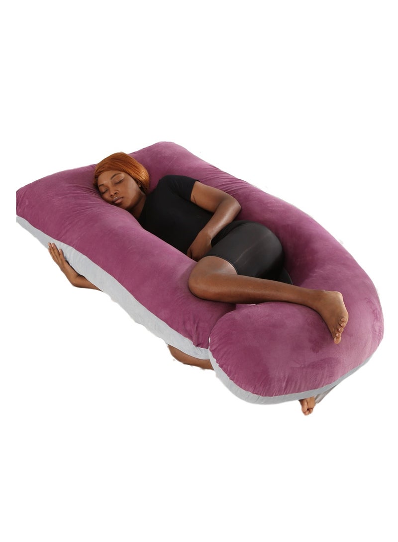 Crystal Velvet Maternity Pillow Maternity Belly Support Pillow Core Side Sleeping Pillow Waist Support Pillow - Image 1
