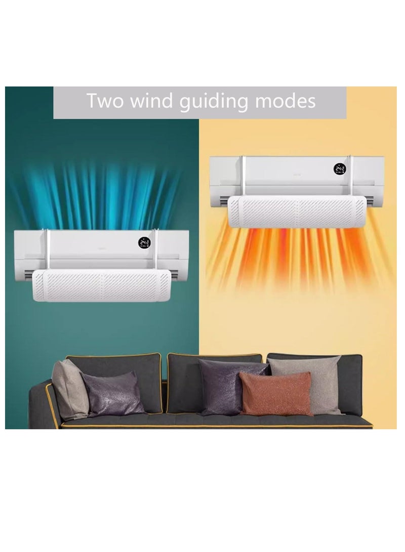 TRASSLE Air conditioner split AC air deflector, adjustable air conditioner air deflector Exhaust Air conditioner exhaust air deflector Household retractable windshield and adjusting rod - Image 2