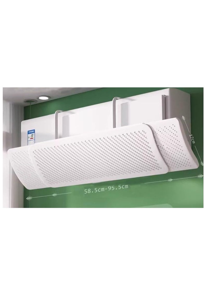 TRASSLE Air conditioner split AC air deflector, adjustable air conditioner air deflector Exhaust Air conditioner exhaust air deflector Household retractable windshield and adjusting rod - Image 5