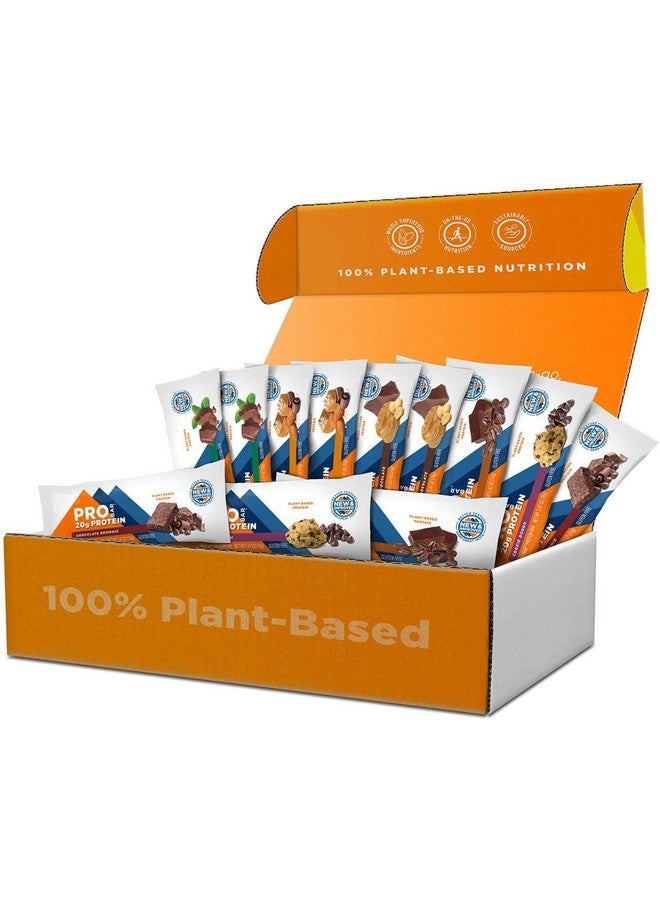 PROBAR عبوة متنوعة من بار البروتين خالية من الكائنات المعدلة وراثيًا وخالية من الغلوتين ومكونات غذائية نباتية صحية للطاقة الطبيعية (12 قطعة) النكهات قد تختلف - Image 1