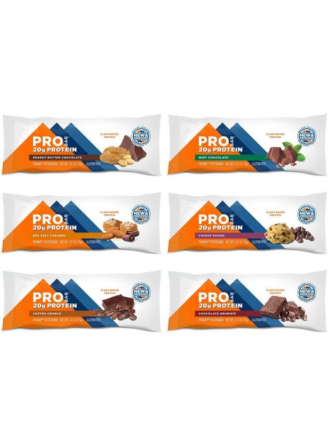 PROBAR عبوة متنوعة من بار البروتين خالية من الكائنات المعدلة وراثيًا وخالية من الغلوتين ومكونات غذائية نباتية صحية للطاقة الطبيعية (12 قطعة) النكهات قد تختلف - Image 3